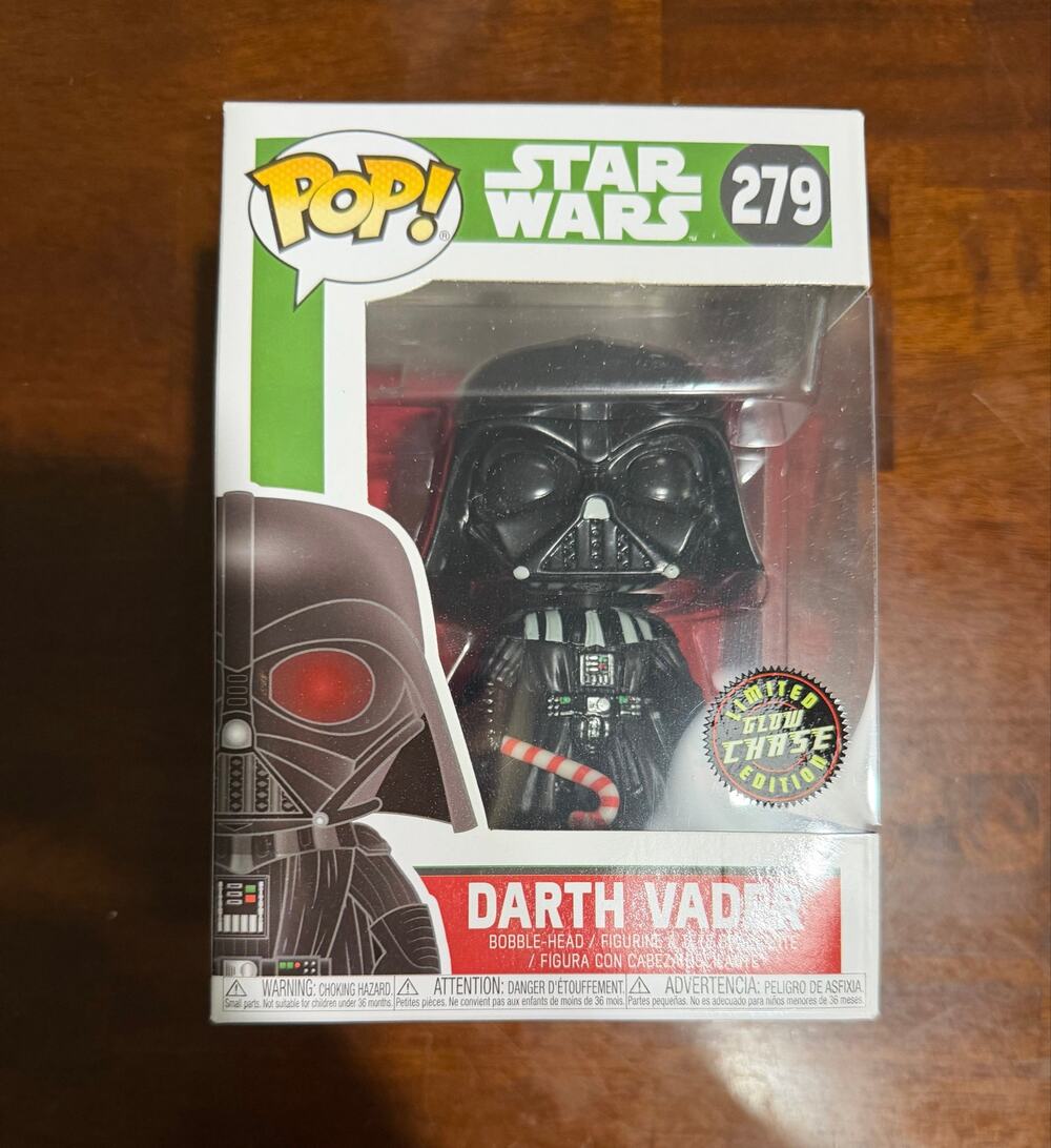 Funko Pop! Star Wars: Holiday - Darth Vader with Candy Cane #279 Glow Chase